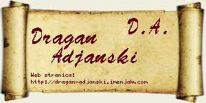 Dragan Ađanski vizit kartica